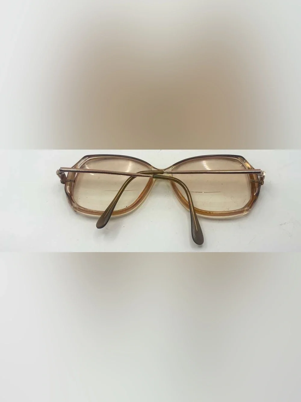 Vintage Sophia Loren 568 Brown Translucent Oval Sunglasses Frames Only USA
